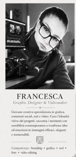Ritratto di Francesca Rossello, visual designer