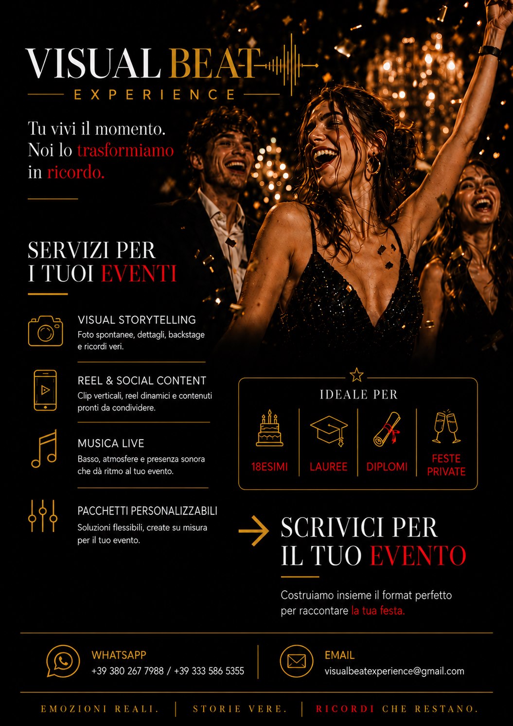 Locandina Visual Beat per servizi evento